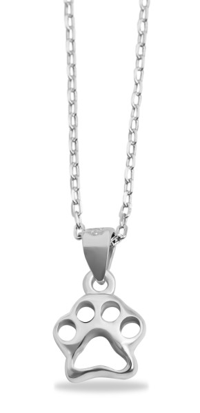 925/- Echt Silber Halskette Bella, 43+5cm, 925/rhodiniert,1,8g