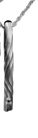 Akzent Erbskette mit länglichem Anhänger, Edelstahl, 61 cm