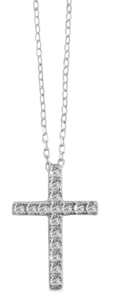 925/- Silber Halskette, 43+5cm, 925/rhodiniert, 2,1g