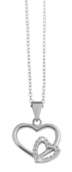 925/- Silber Halskette, 43+5cm, 925/rhodiniert, 2,6g