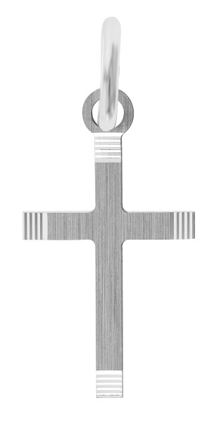 925/- Echt Silber Anhänger "Sage" (ohne Kette), mattiertes Kreuz, rhodiniert