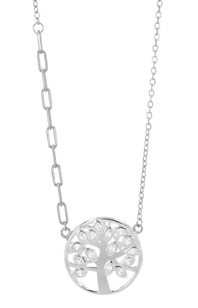 925/- Echt Silber Lebensbaum-Halskette "Rhea", rhodiniert
