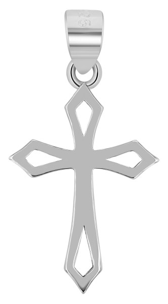 925/rh Echt Silber Anhänger "Tyra", Kreuz