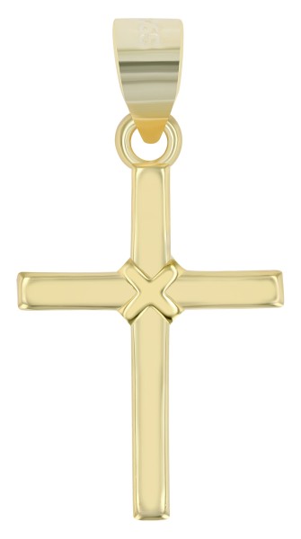925er Echt Silber Kreuzanhänger "Servius", rhodiniert oder vergoldet