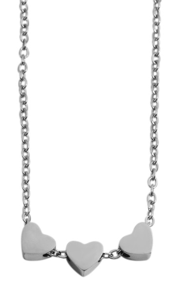 Akzent Edelstahl Halskette mit Anhänger, Länge: 43+5cm
