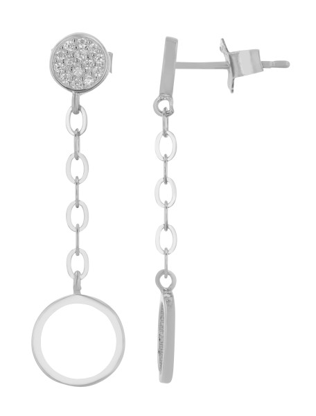 "Vivienne" Ohrstecker mit Hänger, 925/- Echt Silber