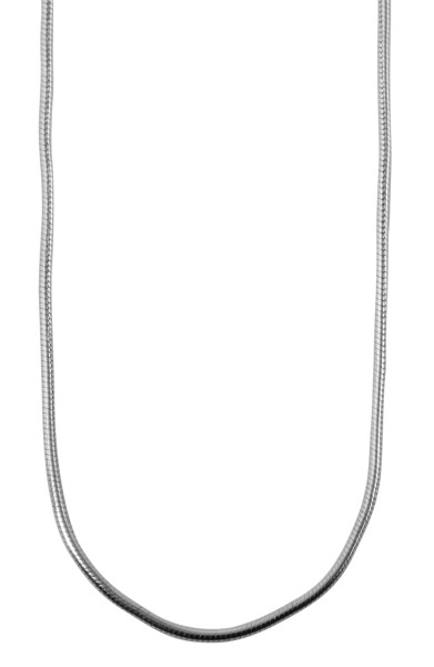 925/- Echt Silber Schlangenkette, 1 mm, rhodiniert