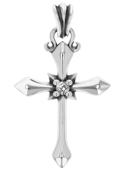 925er Echt Silber Anhänger "Ragnar", massives Kreuz mit Besatz