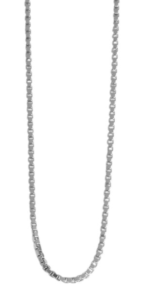 925/- Echt Silber Halskette, 925/rhodiniert